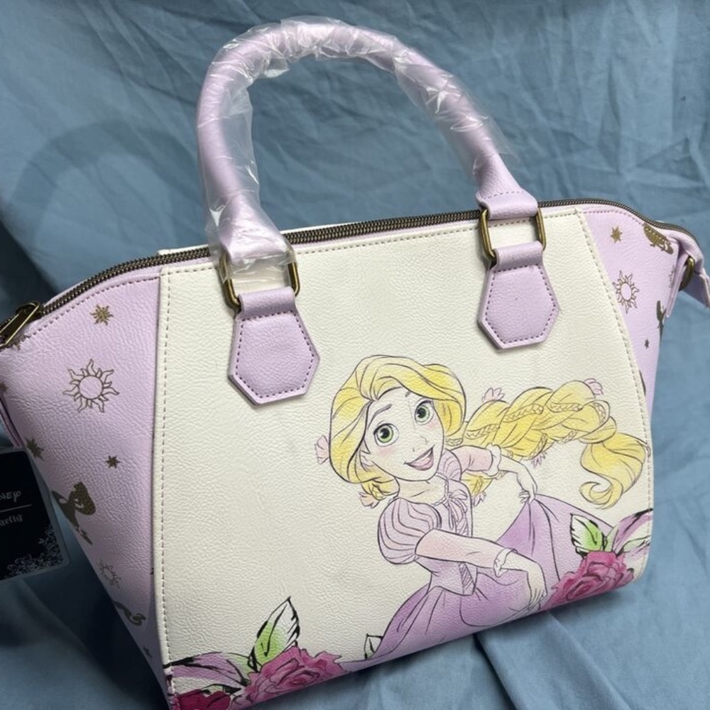 Loungefly Disney Tangled Rapunzel Sketch Satchel Bag NWT